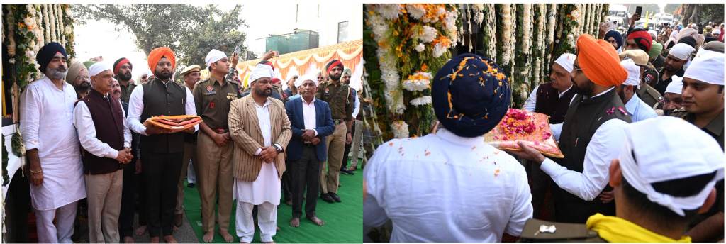350th Martyrdom Day of Sri Guru Tegh Bahadur Ji Nagar Kirtan welcomed with full pomp